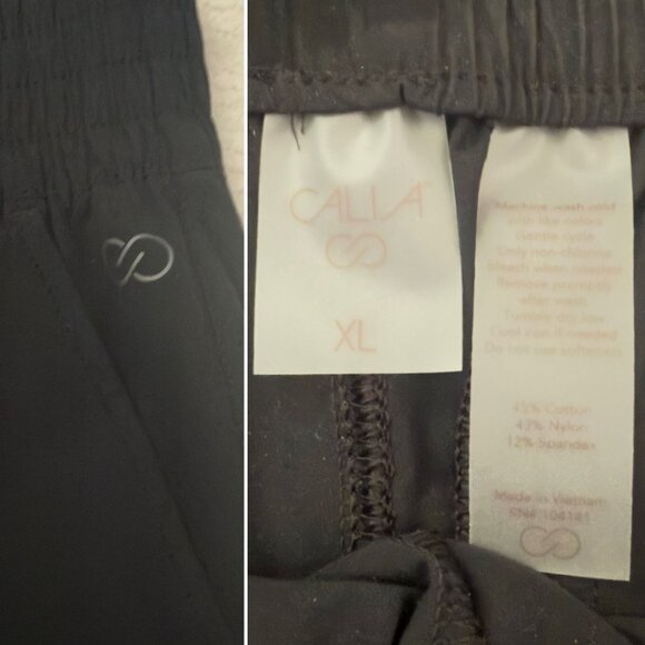 Calia Stretch Pants Size XL Black Pull On Jogger Style Zipper Hem Comfortable - Picture 11 of 12